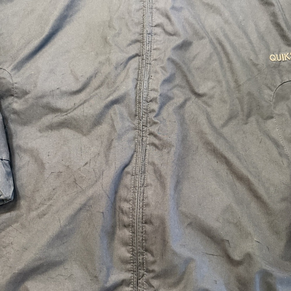 Quiksilver 5000 Snowboard Ski Jacket Mens Large Black Hooded Zip Coat Y2K - Picture 5 of 13
